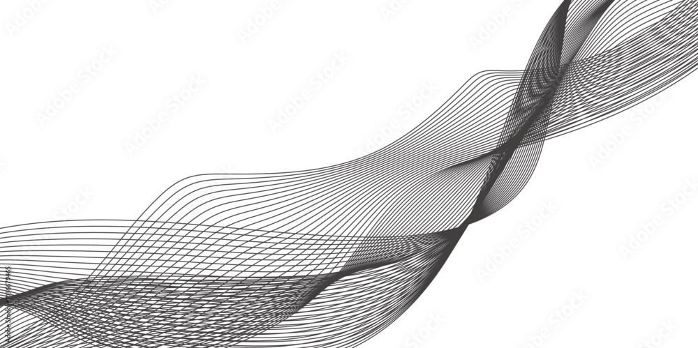 Poster abstract vector colorful wave line flowing isolated on white background. colorful wave lines on whit
