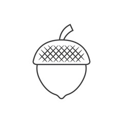 Acorn icon in flat style. Oak nut vector illustration on isolated background. Nature sign business concept.