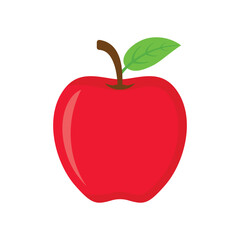 Apple fruit icon in flat style. Healthy dessert vector illustration on isolated background. Fresh food sign business concept.