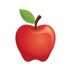 Apple fruit icon in flat style. Healthy dessert vector illustration on isolated background. Fresh food sign business concept.