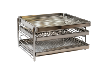 Isolated Oven Racks on a transparent Background: Ideal for Culinary Blogs, Cooking Guides, and Kitchenware Promotions