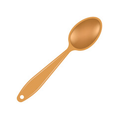 Spoon icon in flat style. Teaspoon vector illustration on isolated background. Tablespoon sign business concept.