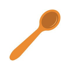 Spoon icon in flat style. Teaspoon vector illustration on isolated background. Tablespoon sign business concept.