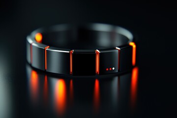 Futuristic Bracelet with LED Accents Showcasing Modern Technology Design
