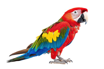 Obraz premium Stunning Isolated Parrot on transparent Background Ideal for Animal-Themed Projects and Educational Use