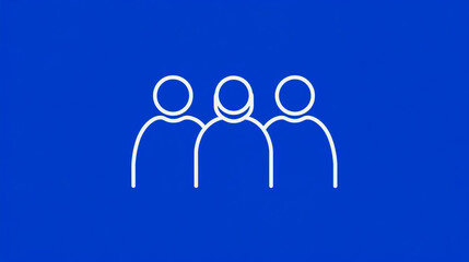 An icon depicting three people standing together, with one person being slightly larger and more prominent in the center.