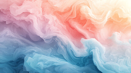 Fototapeta premium Soothing pastel fluid flow of aqua