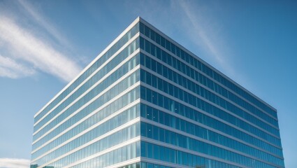 Glass Facade of a Modern Office Building.