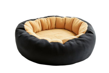 Comfortable Pet Bed Isolated on Clean transparent Background, Ideal for Promoting Pet Accessories and Home Decor