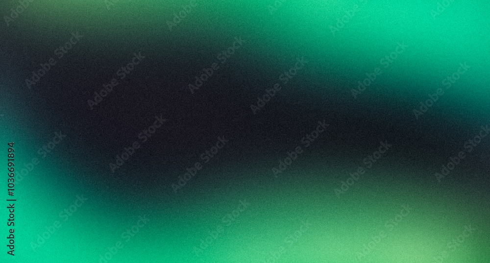 Poster green dark color wave grainy backdrop design, abstract vibrant colors flow lines noisy gradient text