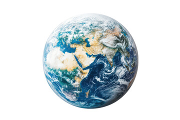 Fototapeta premium Stunning Aerial View of Planet Earth Isolated on a transparent Background Perfect for Educational and Creative Projects