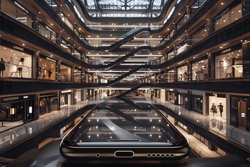 Obraz premium blank mobile, blank smartphone mockup