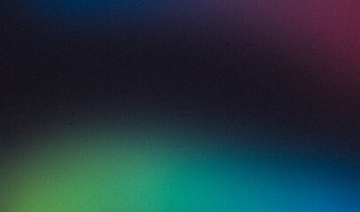 Blue purple green dark color wave grainy backdrop design, abstract vibrant colors flow lines noisy gradient texture, header, banner, poster, empty space.