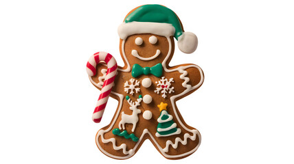 Fototapeta premium gingerbread cookies isolated on transparent background