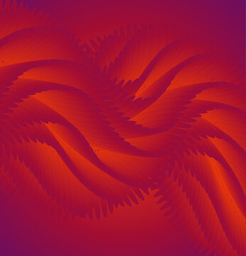 Abstract fractal spiral background red and orange colored illustration