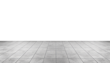 grey tile floor border isolated on transparent background cutout