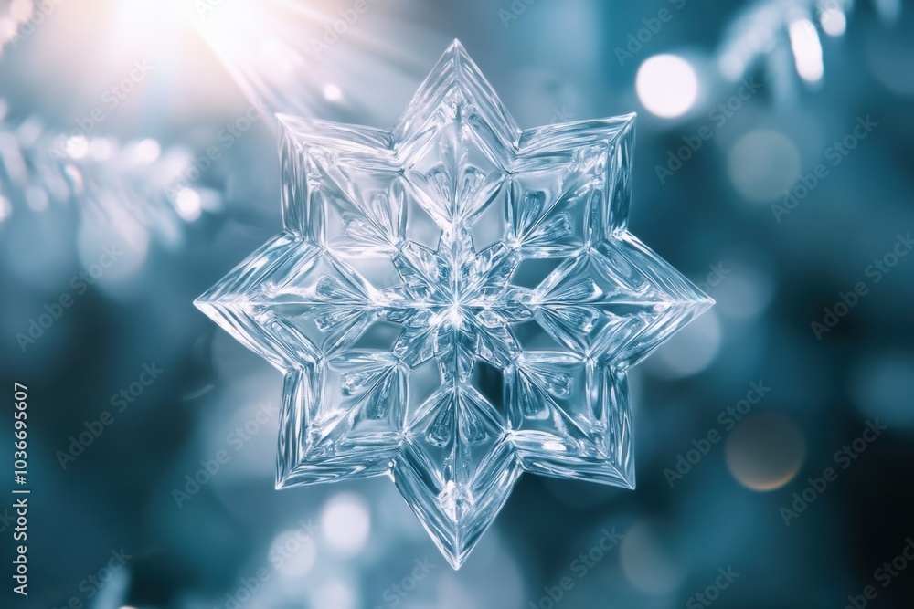 Leinwandbilder delicate geometric shapes reflecting winter light showcase their intricate designs, creating a mesme