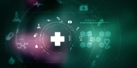 2D illustration medical structure background