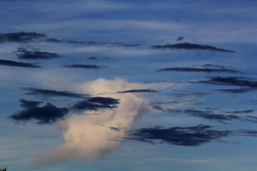 blue sky with clouds in island in the sea