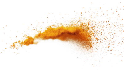 turmeric powder on transparent background