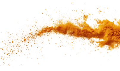 turmeric powder on transparent background