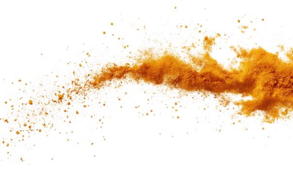 turmeric powder on transparent background
