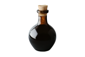 Detailed Image of a Potion Bottle Isolated on a transparent Background Perfect for Illustrations and Fantasy Themes