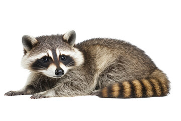 Fototapeta premium High-Quality Image of a Raccoon Isolated on a transparent Background Perfect for Educational and Creative Projects