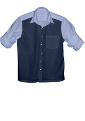 3D illustration causal shirt with cotton material soft finishing.