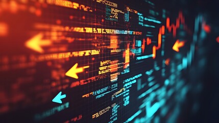 Obraz premium Dynamic Arrow Collage Design for Business Finance and Global Economy Analytics