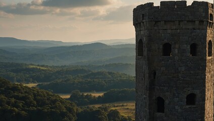 The archer tower stands as a sentinel over the peaceful land