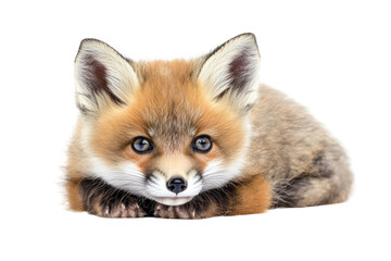 Fototapeta premium Red Foxes on a transparent Background: Ideal for Wildlife Education, Conservation Campaigns, and Nature Themes