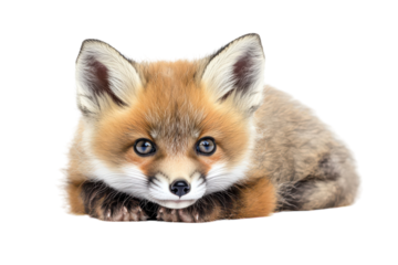Red Foxes on a transparent Background: Ideal for Wildlife Education, Conservation Campaigns, and Nature Themes
