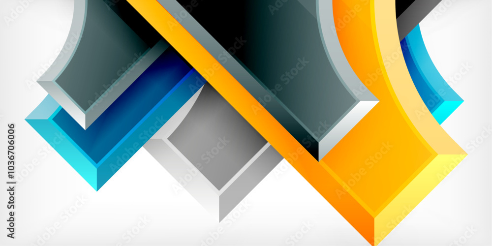 Aufkleber Geometric design abstract background - circles and triangles