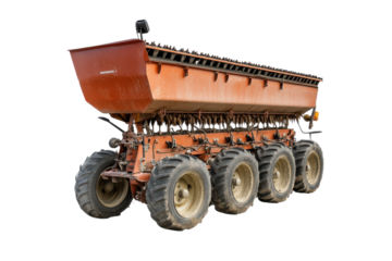 A Detailed Image of a Flow Studio Seeder Isolated on transparent Background for Agricultural Use and Design Inspiration