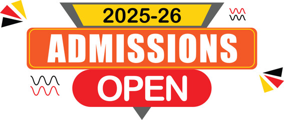 Admissions Open Offer Tag Banner Design Social Media School College Education