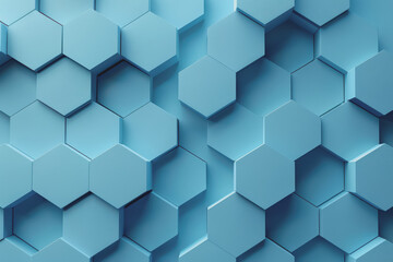 Digital Turquoise Hexagon Abstract Clean Background.