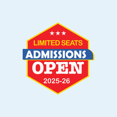 Admissions Open Offer Tag Banner Design Social Media School College Education