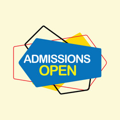 Admissions Open Offer Tag Banner Design Social Media School College Education