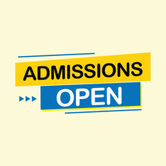 Admissions Open Offer Tag Banner Design Social Media School College Education