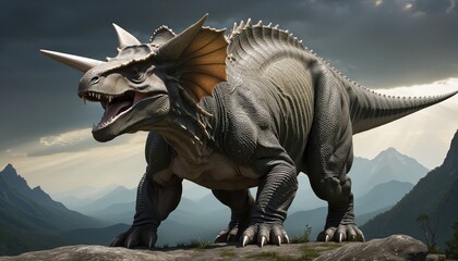 Fototapeta premium Abstract DInosaur Like Fantasy Creature, Banner
