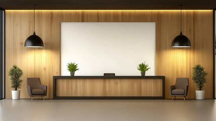 Modern Reception Area with Minimalist Design