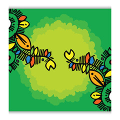 Boishakhi Alpona Background vectors, Bangali New Year Alpona, Pohela Boishakh alpona. 