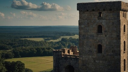 The archer tower stands tall, offering breathtaking views of the valley below