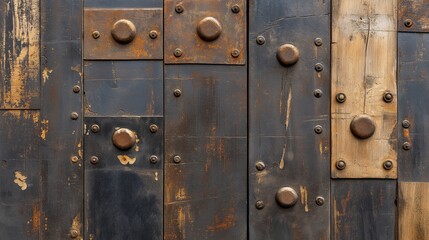 Fototapeta premium Vintage Metal and Wood Wall Texture
