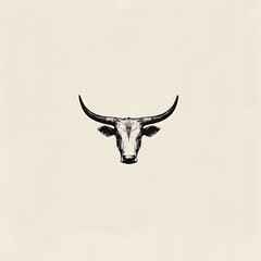 A simple illustration of a bull's head, looking directly at the viewer.