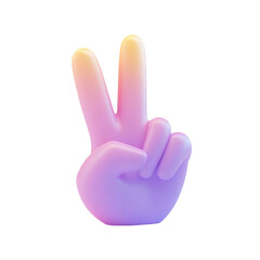 Obraz premium Colorful Peace Gesture Representing Positivity and Happiness
