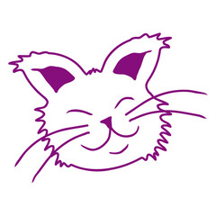 Home Cat Looks Adorable Happy Sweet Little Smile Face Kitten Pet Design Funny Cool Cartoon Cute Cats Lovers Comic Fun Love Kittens Adorable Feline Like Playful Kitties Fur Baby Illustration Paw Owners