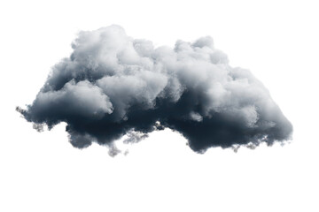Storm Cloud Isolated on Transparent Background for Use in Weather Forecasts, Graphic Designs, and Educational Materials
