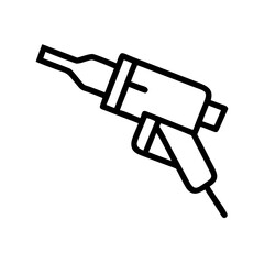 Obraz premium Minimalist illustration of a glue gun on a white background